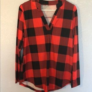 Red and black Flannel. Never worn